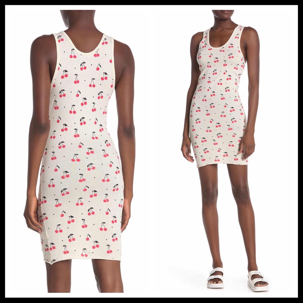 WILDFOX CHERRY PRINT BOHO MINI TANK DRESS A2C - Picture 5 of 8